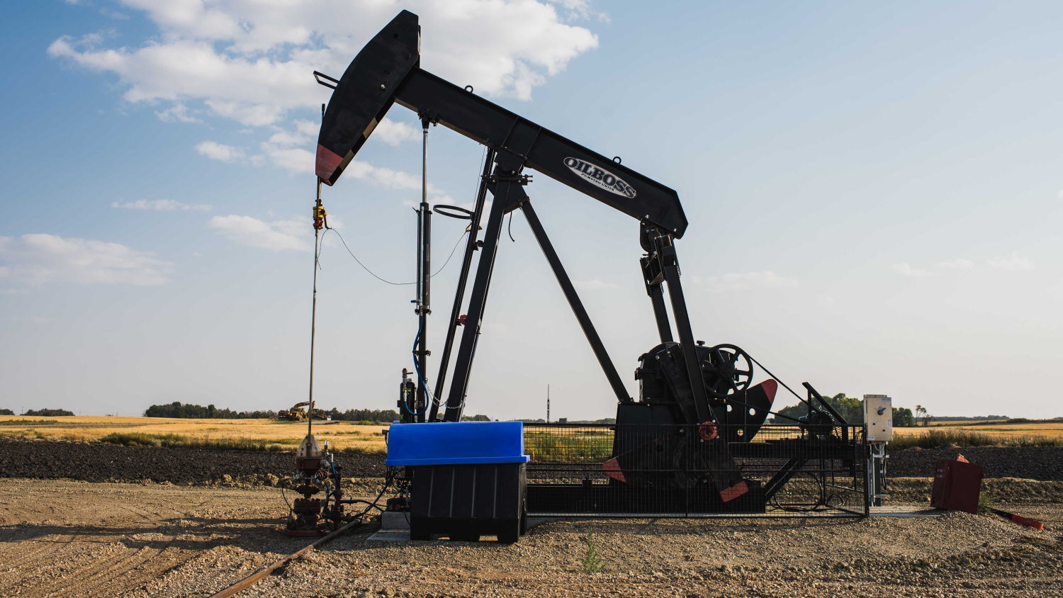 IJACK DGAS beam-mounted gas compressor on Oilboss pumpjack oil well